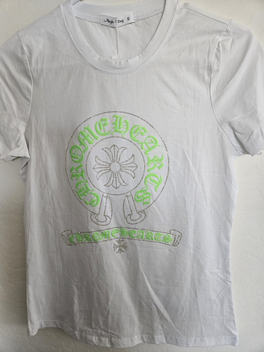 Chrome Hearts Neon Logo White Tee